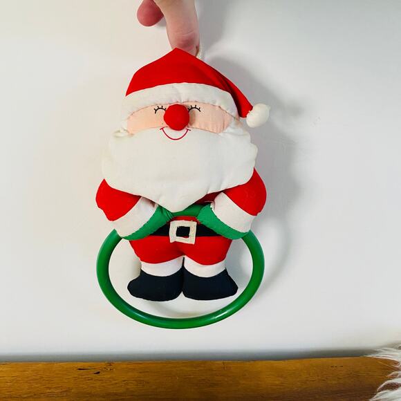 Vintage Avon Plush Santa Claus Towel Holder - Picture 2 of 4